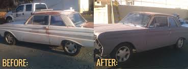 Car Before After Sandblasted by Kiwi Sandblasting and Painting